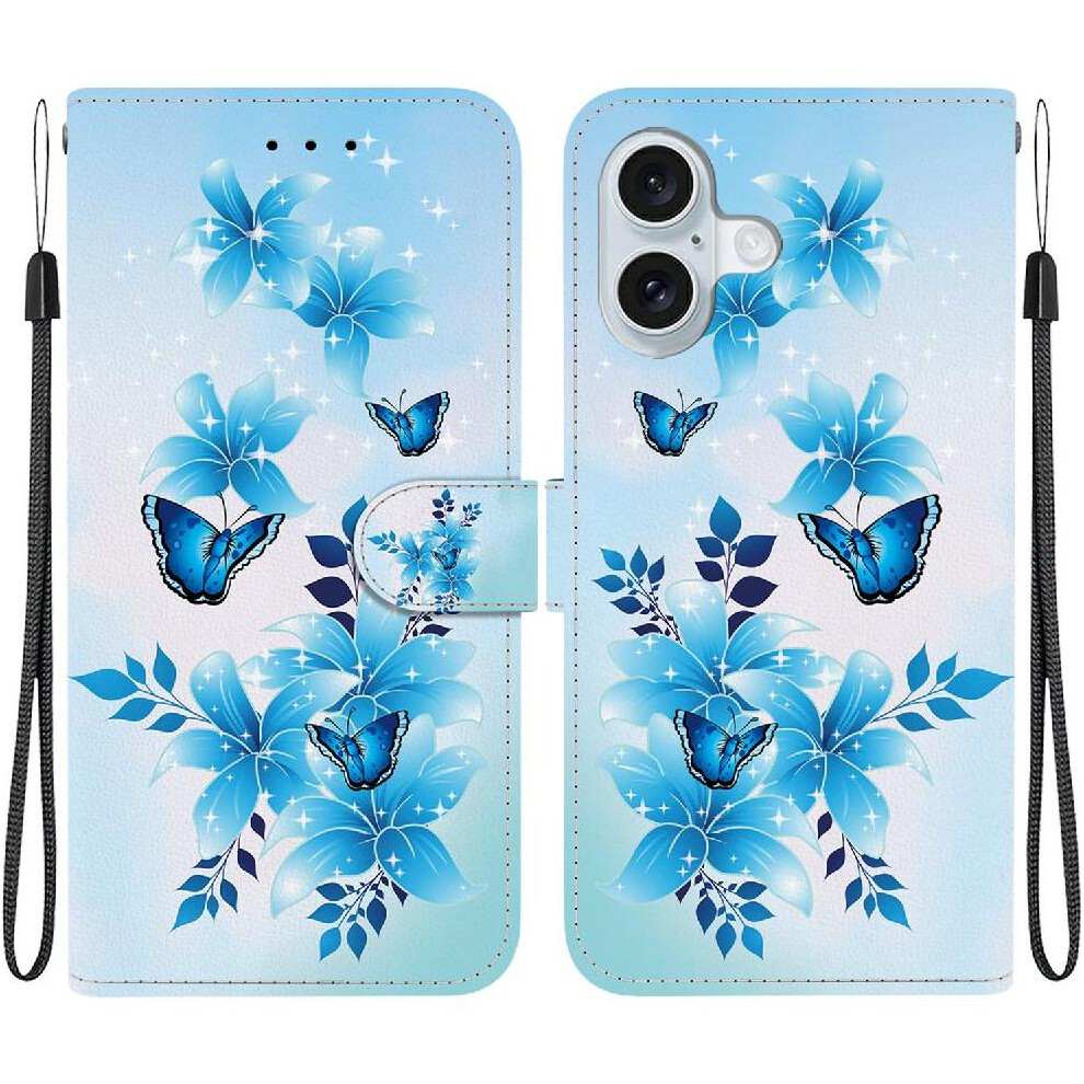 (Ohter) Compatible With Iphone 16 Case Pu Leather Pattern Cover Card Slots Card Slot Kickstand 764563413294