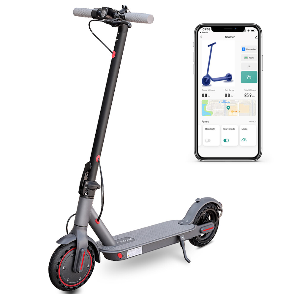 Aovopro Ladped 350W 8.5Inch Electric Scooter 31Km/H 10.5Ah 30Km E-Scooter Black