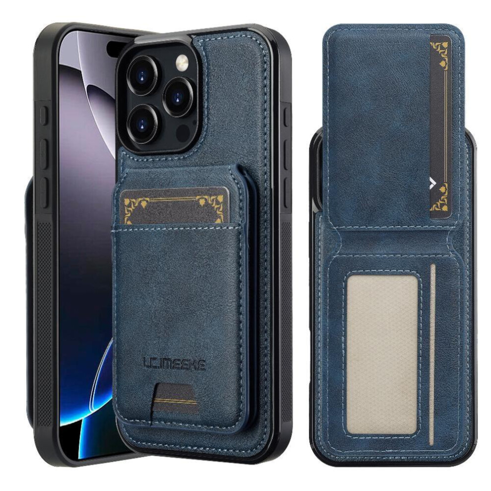 Photos - Case  Compatible with iphone 16 Pro Max  2 In 1 Detachable Slot Photo Frame Rfid Shielding Wallet (Blue)