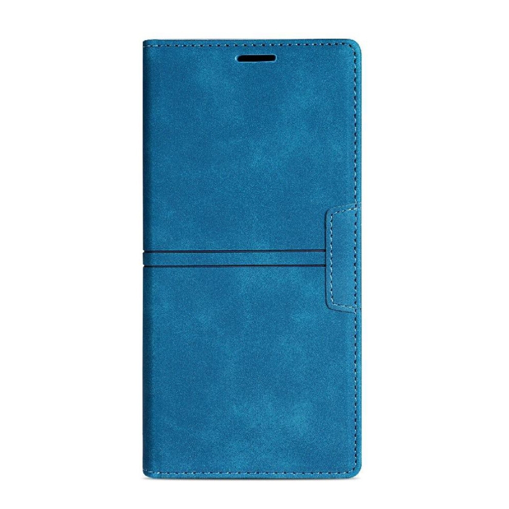Photos - Case  Compatible with iphone 16 Pro  Magnetic Closure Card Holder Protective Cover Pu Leather Kickstand(Blue)