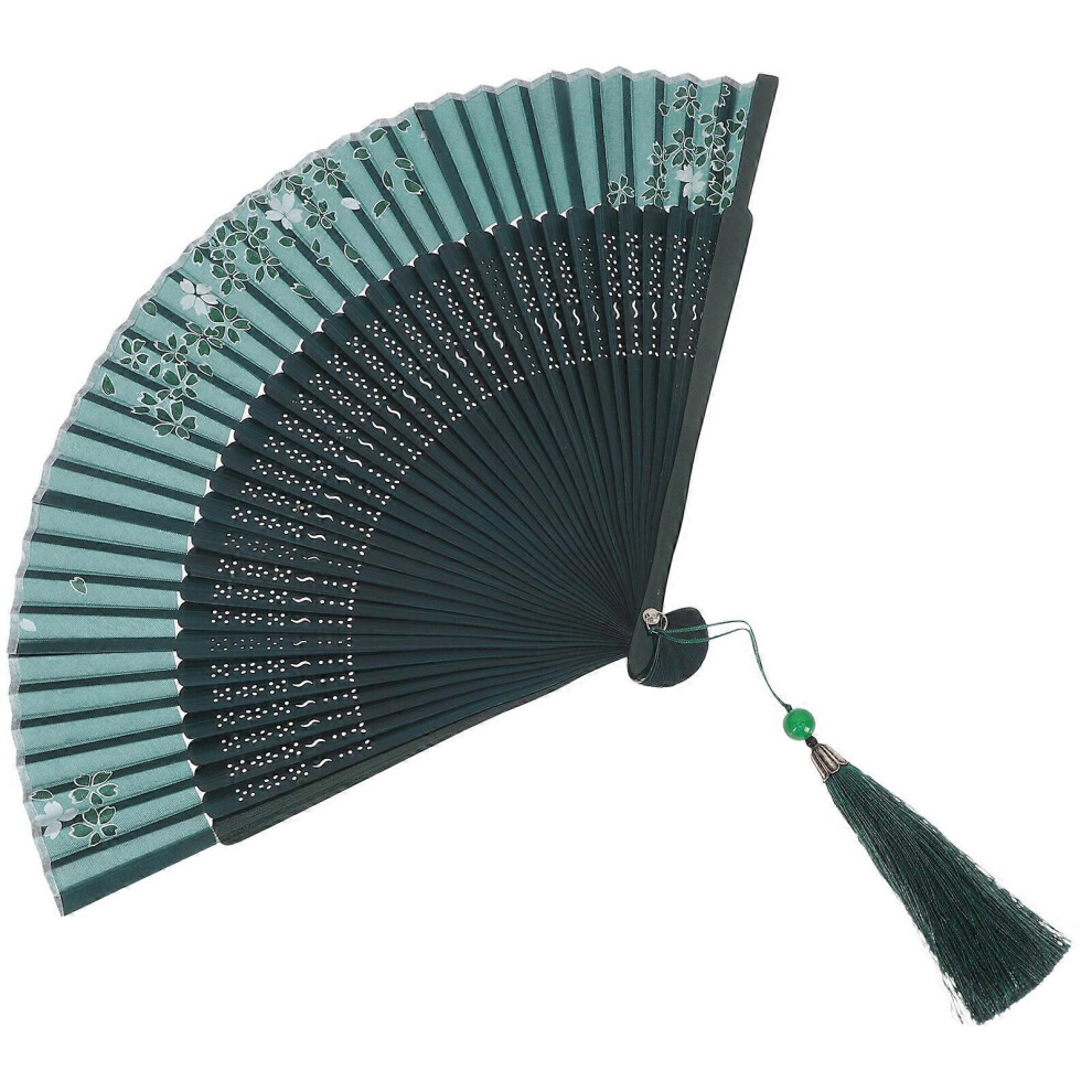Kricely (As Show, One Size) Hand Fan Folding Fan Chinese Fan Bamboo Fan Vintage Fan Foldable Handheld Fan