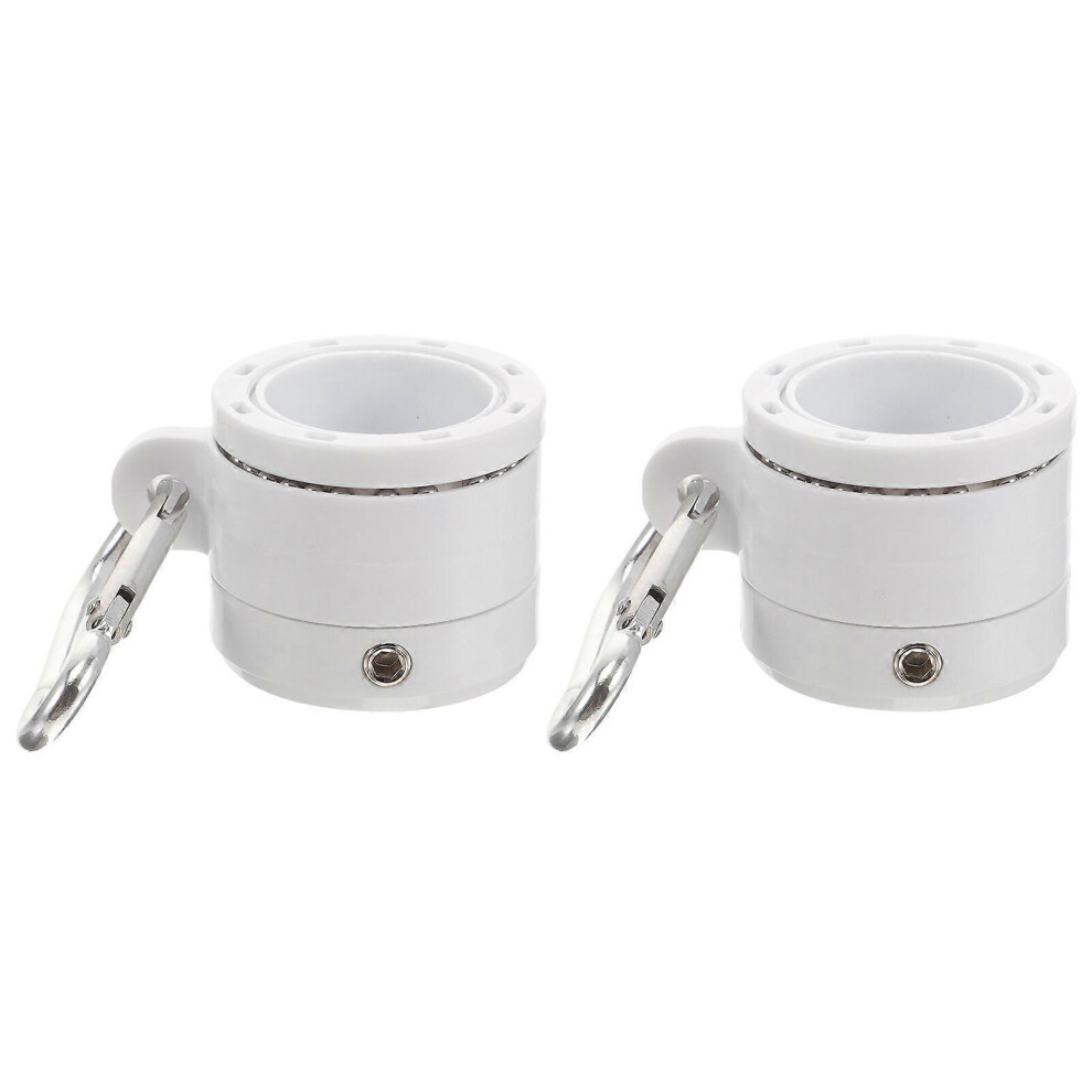 Kricely (As Show, One Size) 1 Set Flag Pole Clip Mounting Rings With Clip Flagpole Fittings Rotating Flagpole Rings