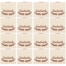 (As show, One size) 100pcs Handmade Tags Fabric Sewing Tags Textile Knitting Labels for Sweater Jeans