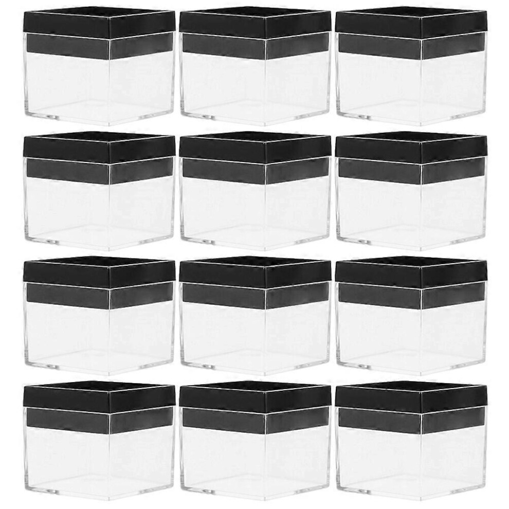 Kricely (As Show, One Size) 12Pcs Mineral Specimen Display Boxes Clear Specimen Sample Display Storage Box