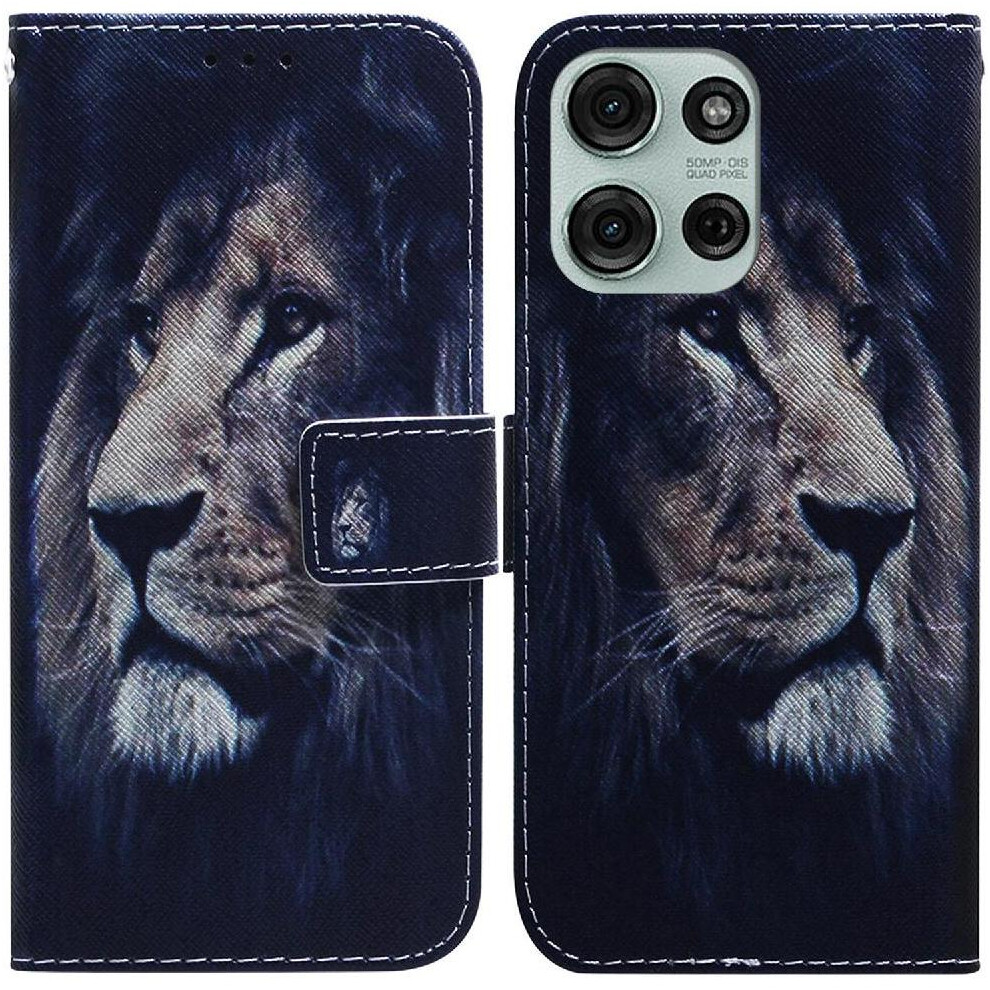 (C6) Flip Case For Motorola Moto G75 Painted Wallet Magnetic Closure Card Slots Pu Leather 764563417964