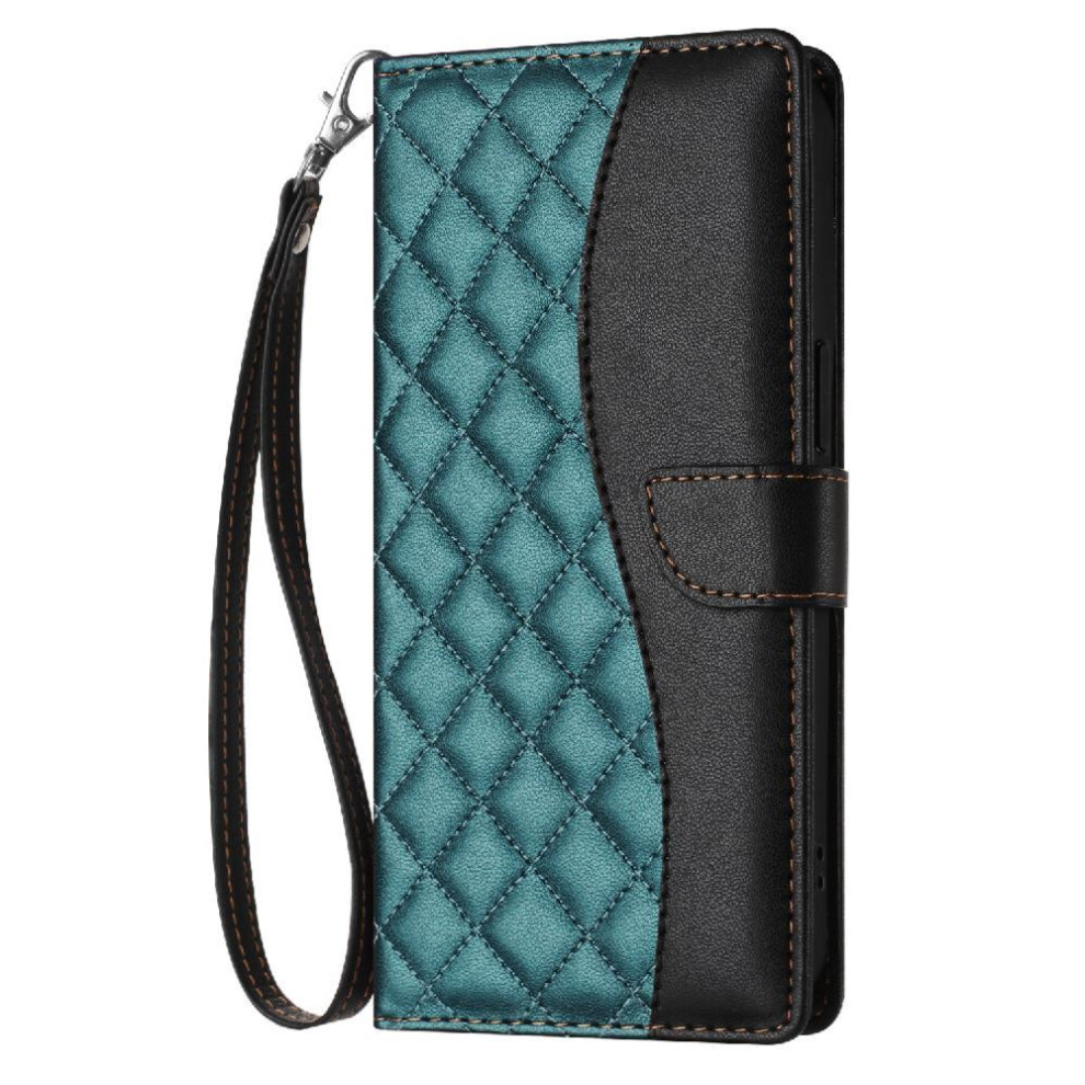 Photos - Case Flip for iphone 16 Pro Magnetic Wallet Protection Wrist Strap Card Slots Holder Pu Leather(Green)