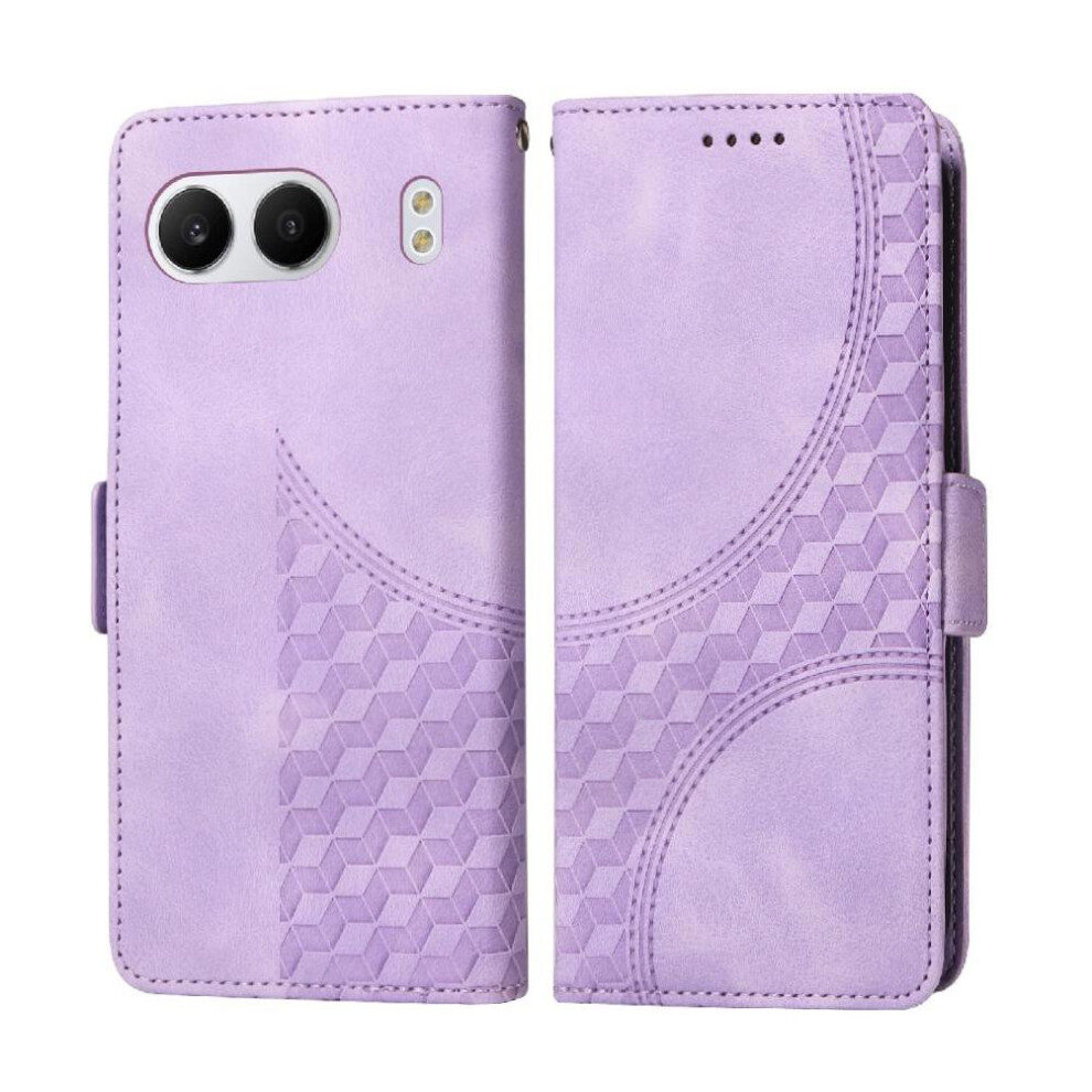 (Purple) Case For Oneplus Nord 4 5G Leather Protective Cover Quilted Pattern Card Slot Holders Purple 764563418756