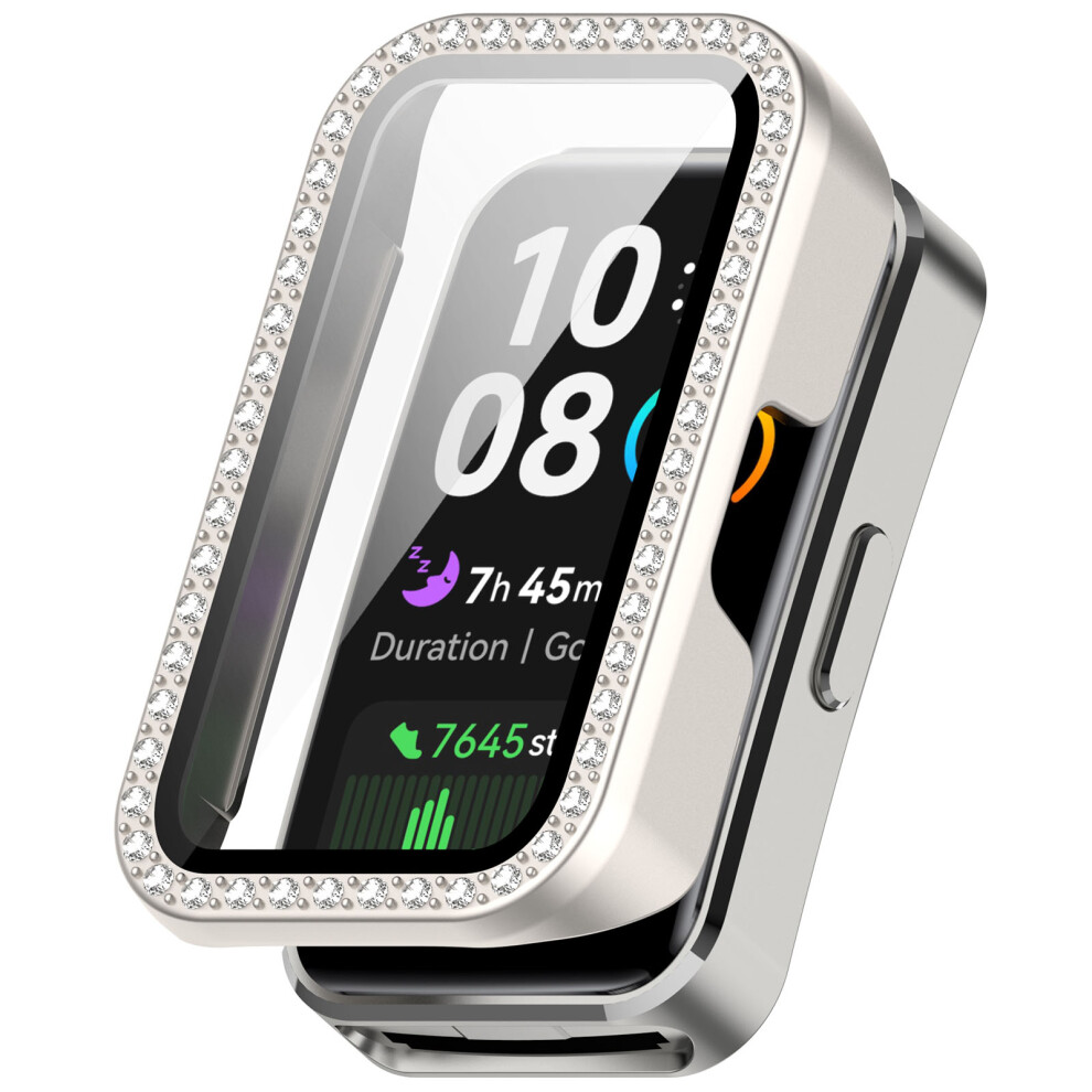 Watch Case Protective Case For Huawei Band 10/10 Nfc/9/9 Nfc/8/8 Nfc Single Row Diamond Case Film One Piece Frosted Starlight Color Not,Specified 688249428931