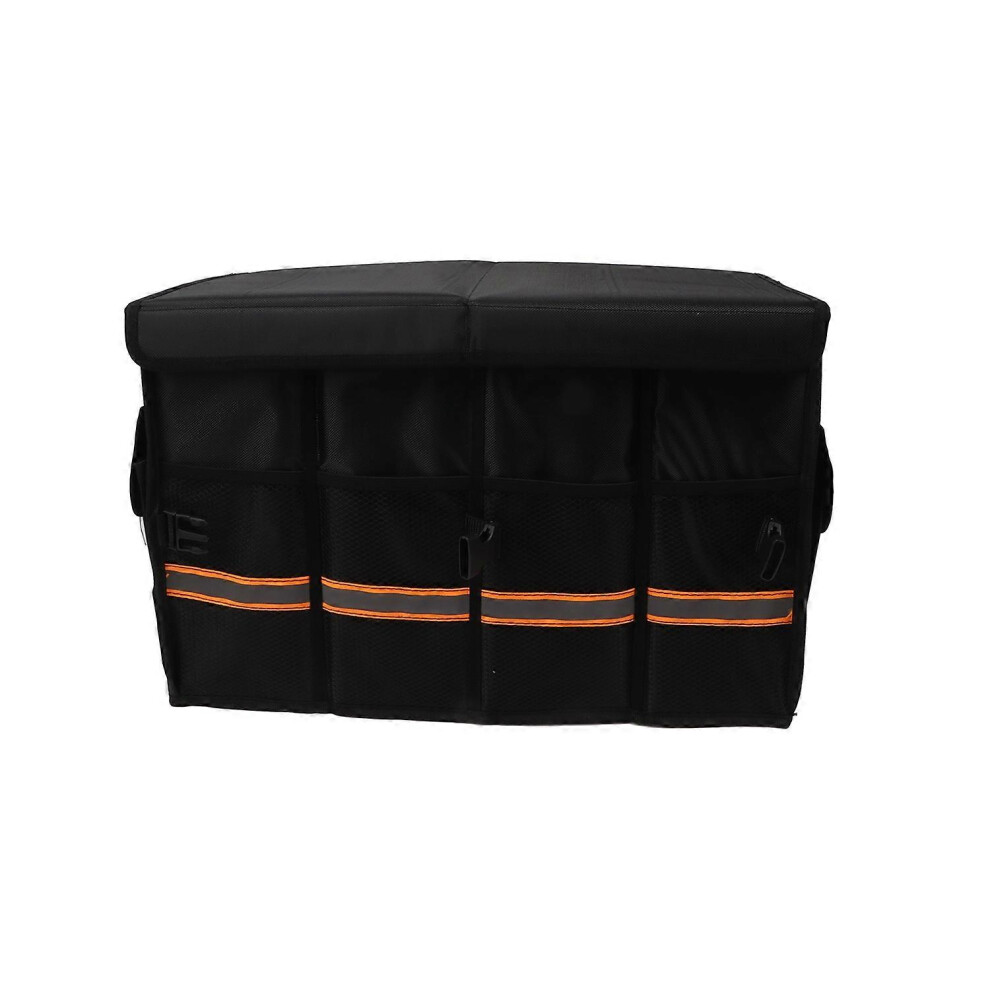 (As Show, One Size) Car Trunk Organizer Oxford Cloth Adjustable Folding Automotive Cargo Storage Organizer With Cover An 6909775558249