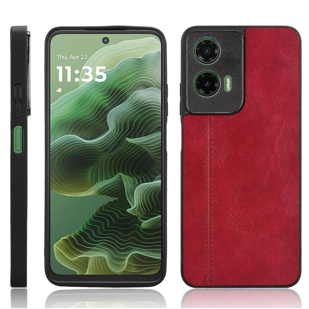 (Red) Lightweight Case For Motorola Moto G35 Shockproof Contracted Design Classic Lightweigh Slim Red 764563421251
