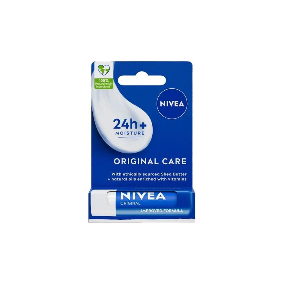 12 x Nivea Lip Balm Original Care 4.8g