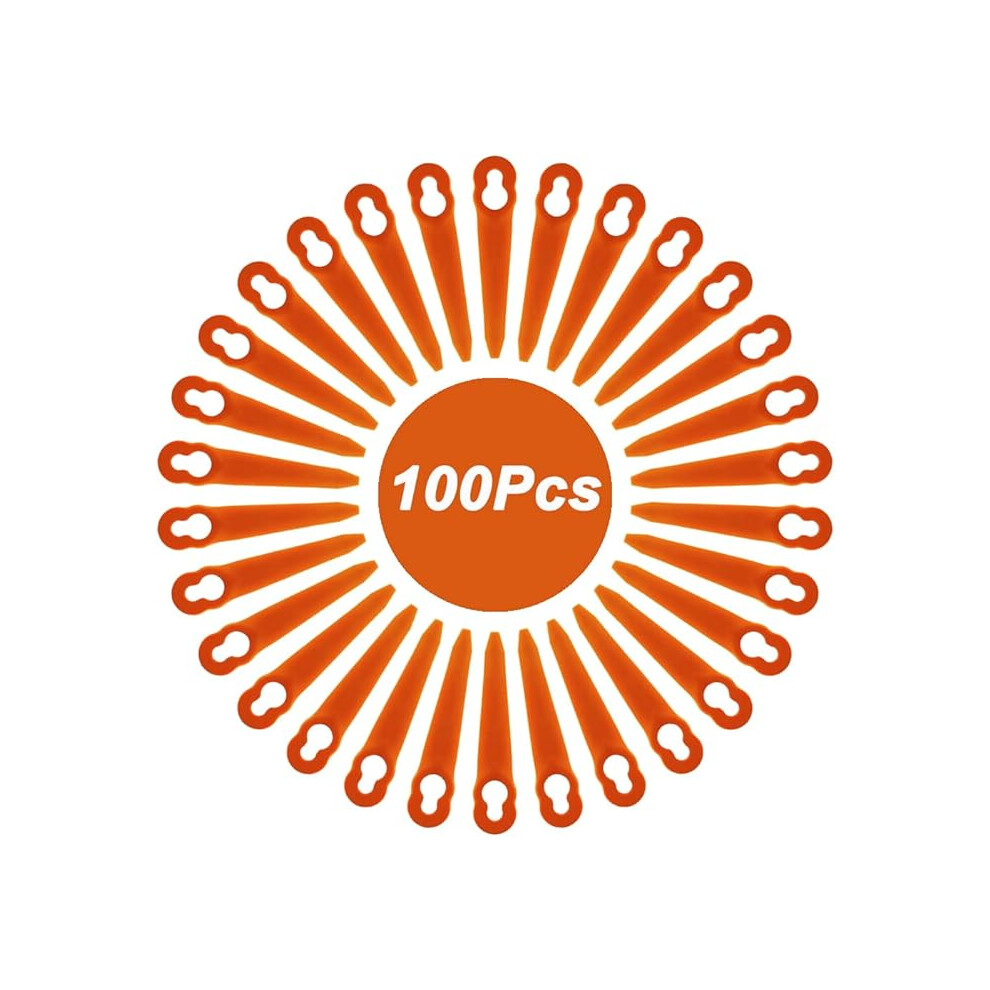 (100Pcs) Plastic Replacement Blades for Grass Trimmer Compatible with STIHL Polycut 2-2