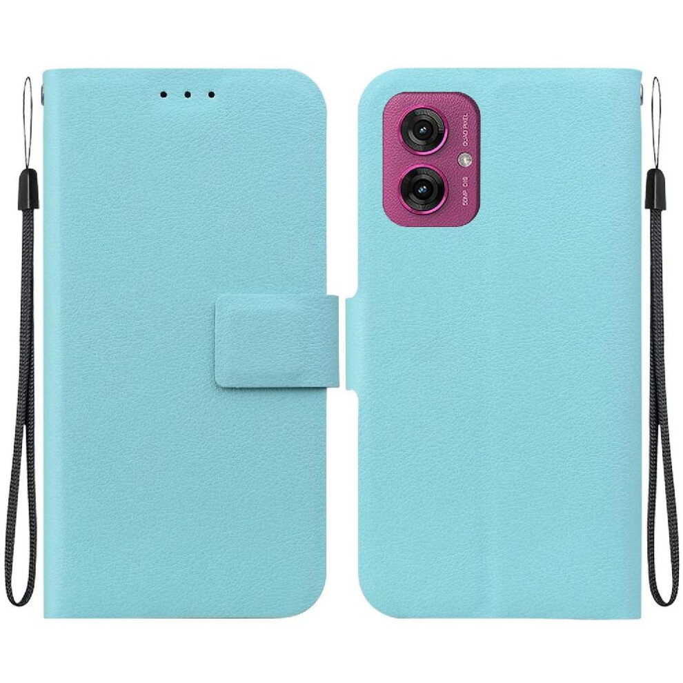 (Green) Flip Case For Motorola Moto G55 With Buckle With Card Slot Pure Colour Kickstand Pu Leather Green 764563422463