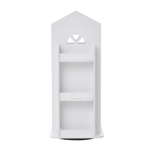 Living And Home (White) 4-Tier Castle Kids Rotating Bookshelf 2