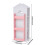 Living And Home (White+Pink) 4-Tier Castle Kids Rotating Bookshelf 7