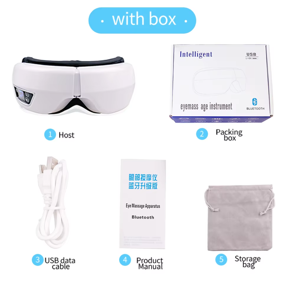 6D Smart Vibration Eye Massager Airbag Compress Eye Care Instrument