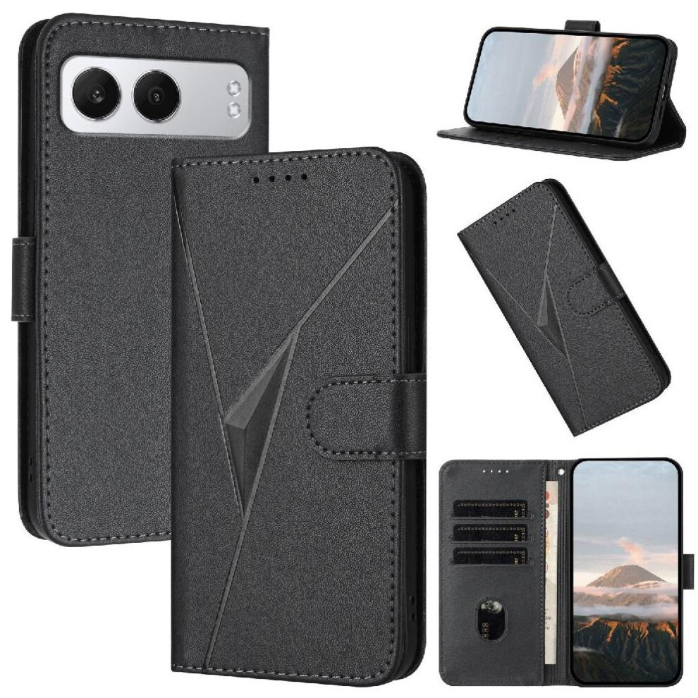 (Black) Flip Case For Oneplus Nord 4 With Kickstand Function With Card Slots Premium Pu Leather Flip Protective Mobile Phone Anti-Fall Black 764563422920