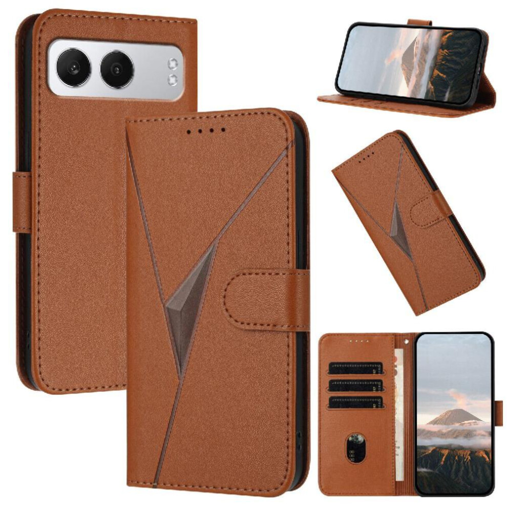 (Brown) Flip Case For Oneplus Nord 4 With Kickstand Function With Card Slots Premium Pu Leather Flip Protective Mobile Phone Anti-Fall Brown 764563422913