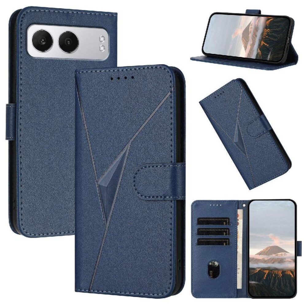 (Blue) Flip Case For Oneplus Nord 4 With Kickstand Function With Card Slots Premium Pu Leather Flip Protective Mobile Phone Anti-Fall Blue 764563422937