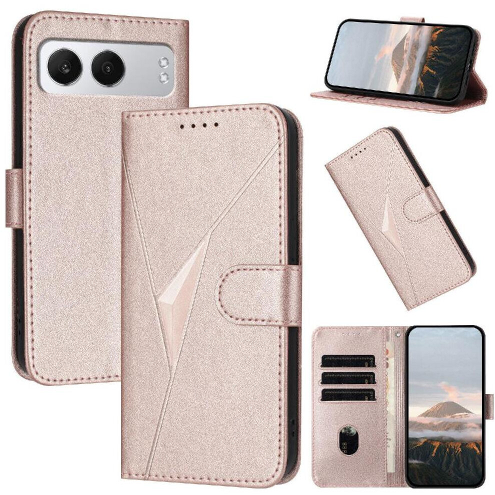 (Pink) Flip Case For Oneplus Nord 4 With Kickstand Function With Card Slots Premium Pu Leather Flip Protective Mobile Phone Anti-Fall Pink 764563422951