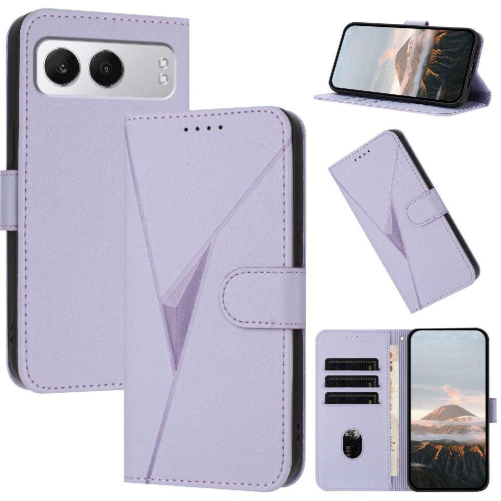 ( Violet) Flip Case For Oneplus Nord 4 With Kickstand Function With Card Slots Premium Pu Leather Flip Protective Mobile Phone Anti-Fall Light 764563422968