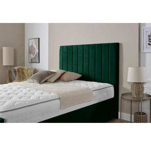 Snugg Furniture (King 5Ft, Emerald) Lisbon Plush Velvet Upholstered Bed 2