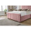 Snugg Furniture (Double 4Ft, Pink) Lisbon Plush Velvet Upholstered Bed 4