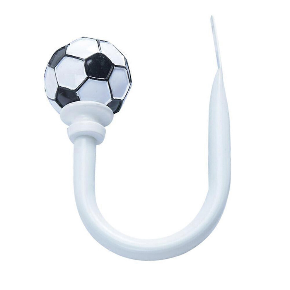 Kricely (As Show, One Size) Football Curtain Tieback Wall Mount U Shape Curtain Holdback Football Shape Hook
