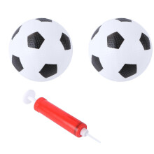 (As show, One size) 1 Set Diameter Kids Mini Soccer Ball Toys Indoor Outdoor Toy Educational 12cm Football Toy for Children Toddlers (2pcs White Balls + 1pc Red Inflator)