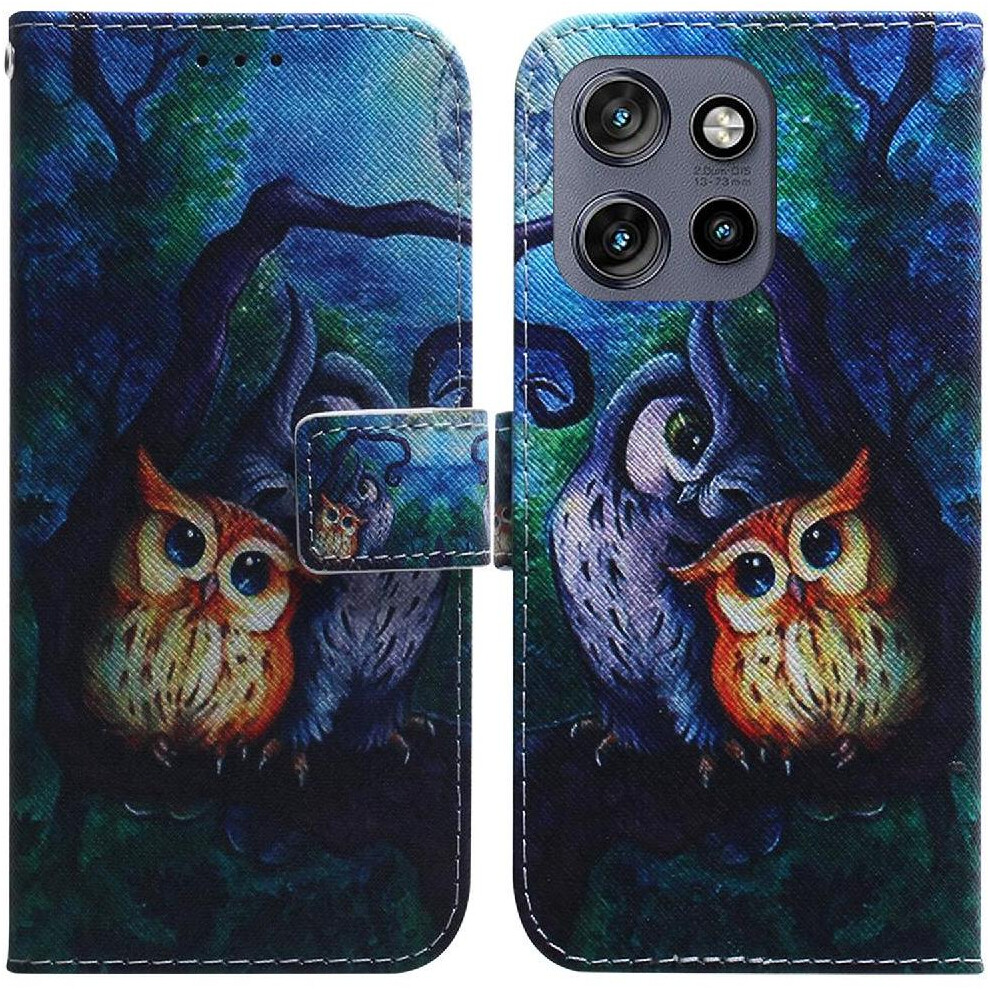 (C2) Flip Case For Motorola Thinkphone 25 Painted Card Slots Pu Leather Magnetic Closure Wallet 764563423989