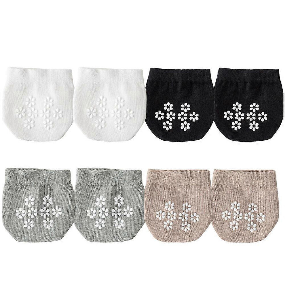 Kricely (As Show, One Size) 4 Pairs Breathable Forefoot Socks Sweat Absorbing Socks Nonskid Women Half Socks