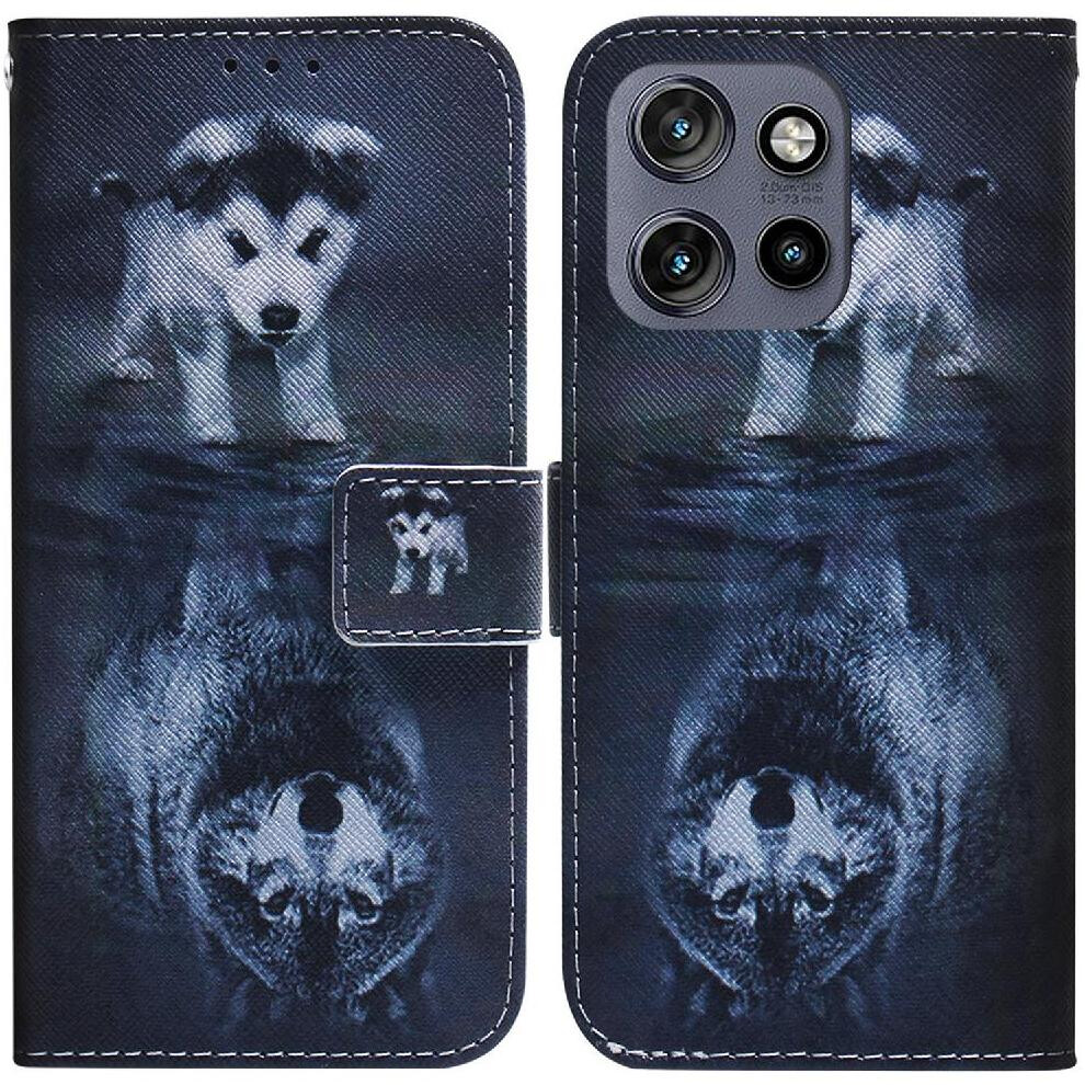 (C7 ) Flip Case For Motorola Moto S50 Wallet Card Slots Painted Magnetic Closure Pu Leather 764563424122