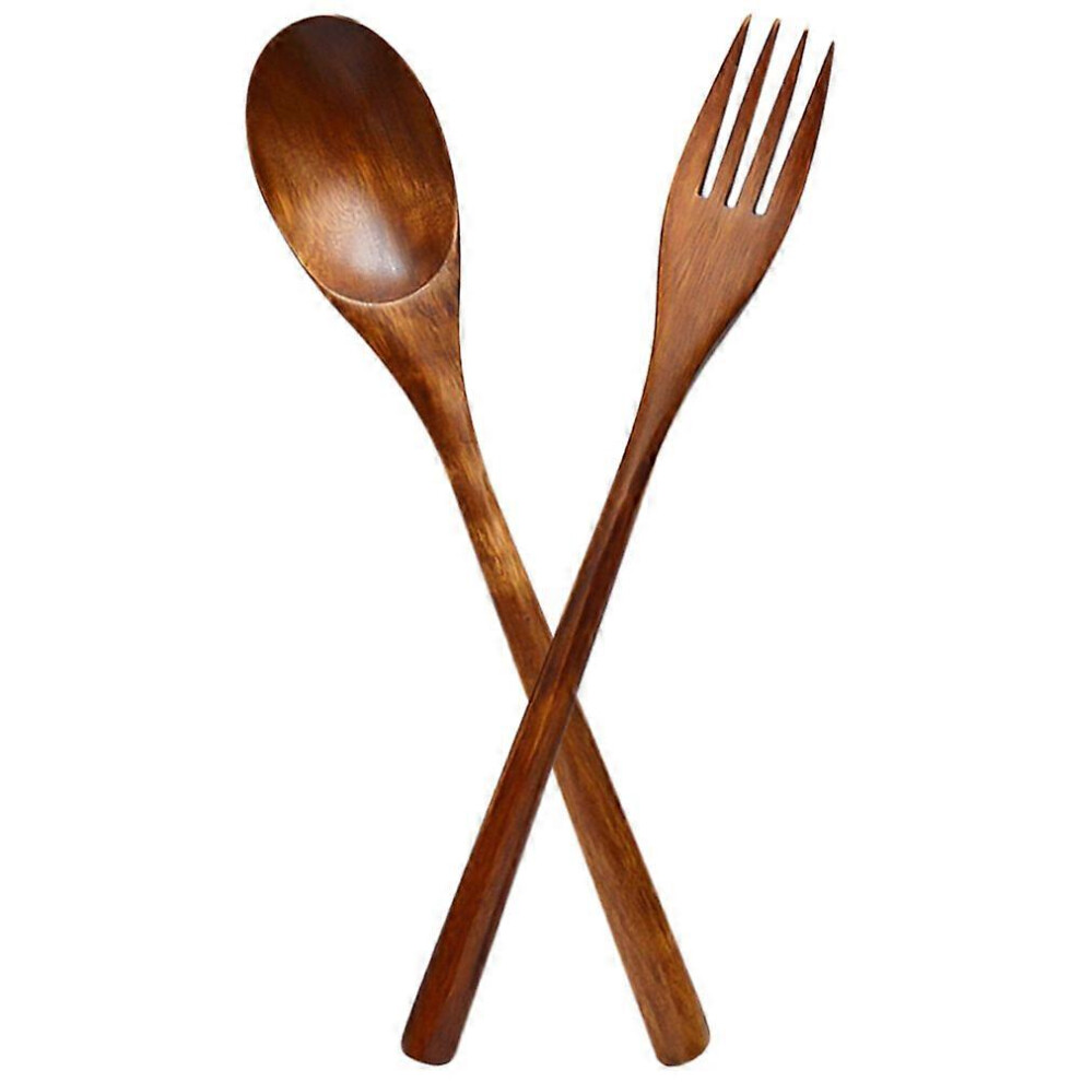 Kricely (As Show, One Size) 1 Set Of Delicate Dessert Spoon Reusable Salad Fork Multi-Function Appetizer Fork