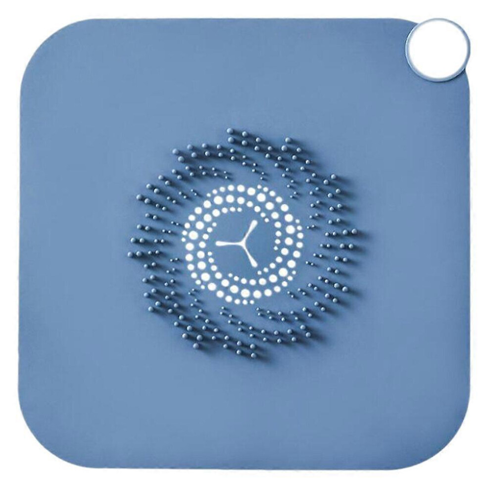 Kricely (As Show, One Size) Silicone Floor Drain Mat Sewer Deodorization Pad Ground Leakage Cover Blue