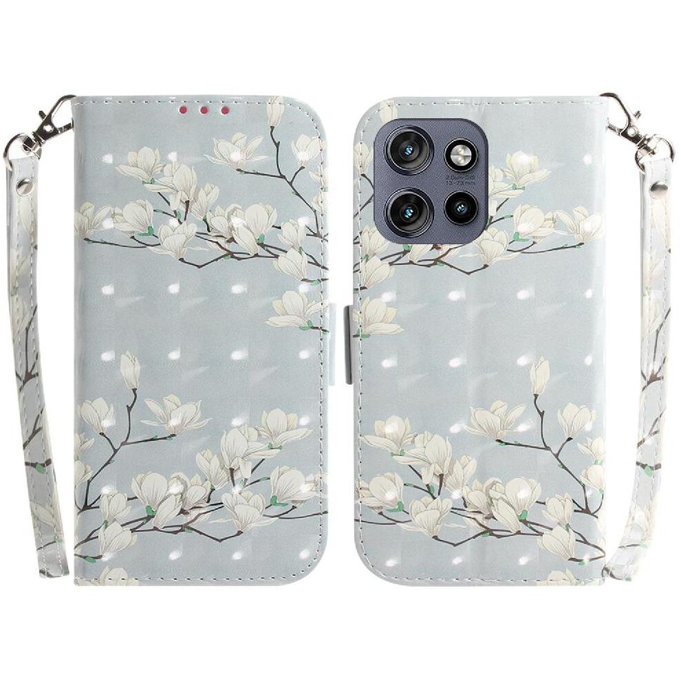(C8 ) 3D Painted Protective Case For Motorola Moto S50 Wallet Card Slots Pu Leather Magnetic Closure Lanyard 764563424221