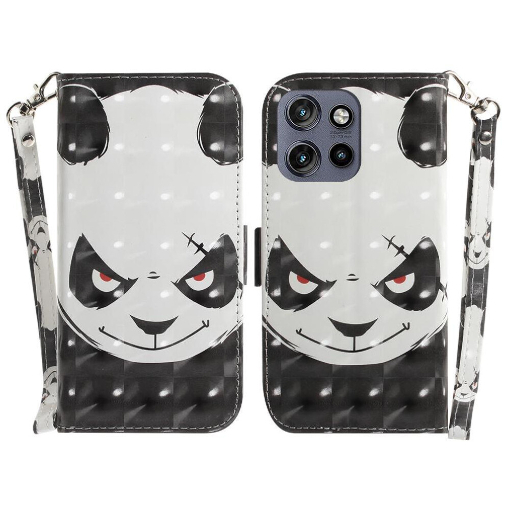 (C1 ) 3D Painted Protective Case For Motorola Thinkphone 25 Pu Leather Card Slots Magnetic Closure Lanyard Wallet 764563424276