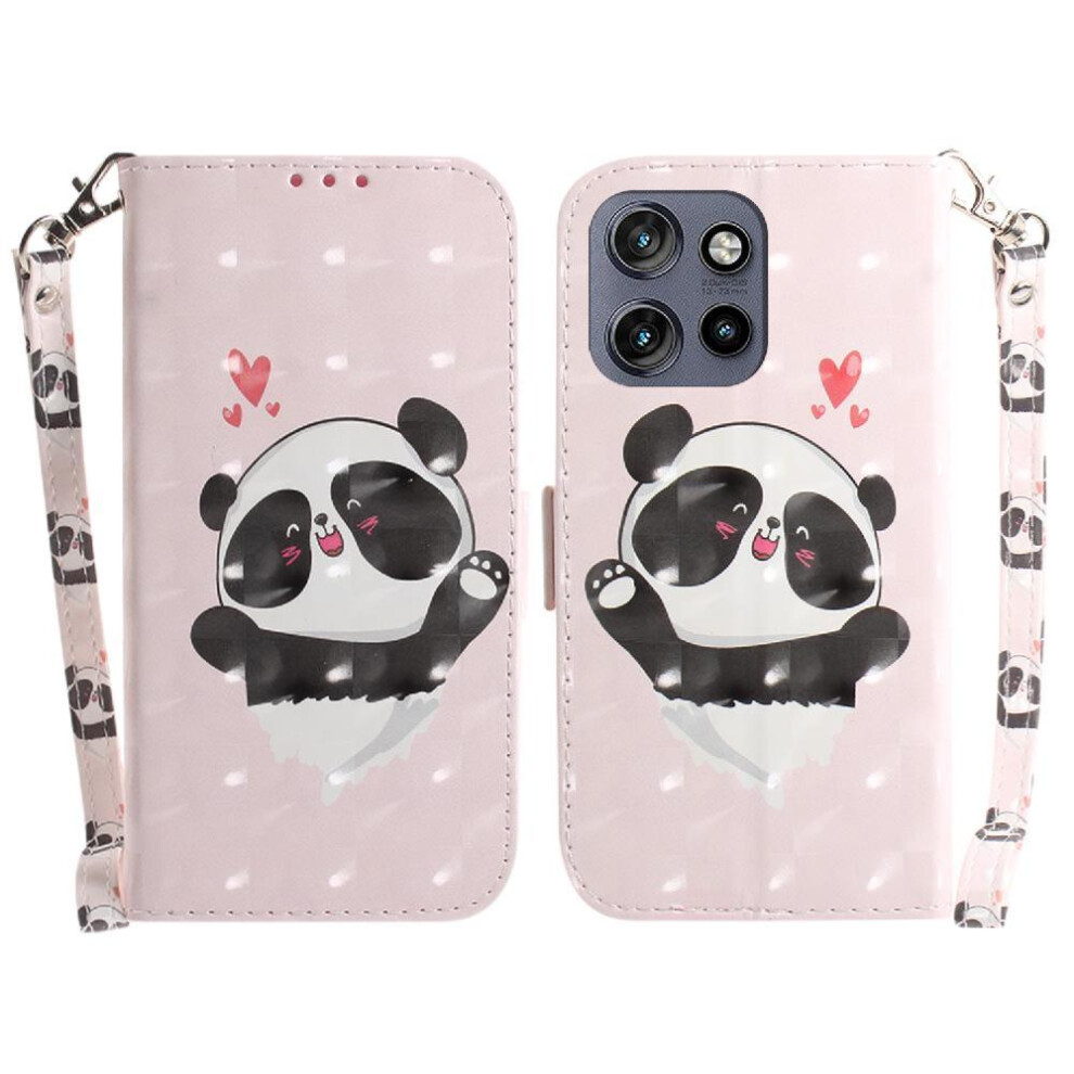 (C7 ) 3D Painted Protective Case For Motorola Thinkphone 25 Pu Leather Card Slots Magnetic Closure Lanyard Wallet 764563424337