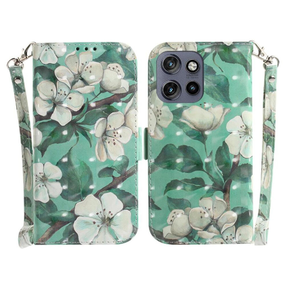 (C11 ) 3D Painted Protective Case For Motorola Thinkphone 25 Pu Leather Card Slots Magnetic Closure Lanyard Wallet 764563424375