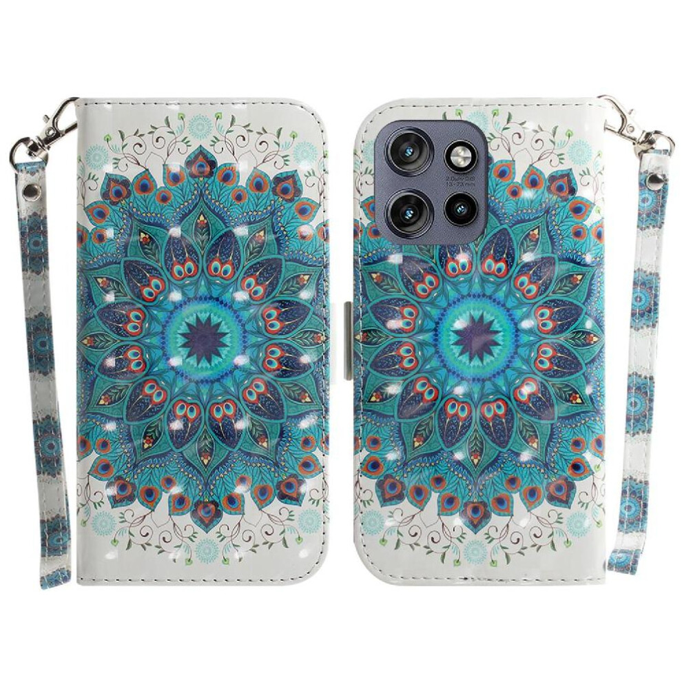 (C3 ) 3D Painted Protective Case For Motorola Thinkphone 25 Pu Leather Card Slots Magnetic Closure Lanyard Wallet 764563424290