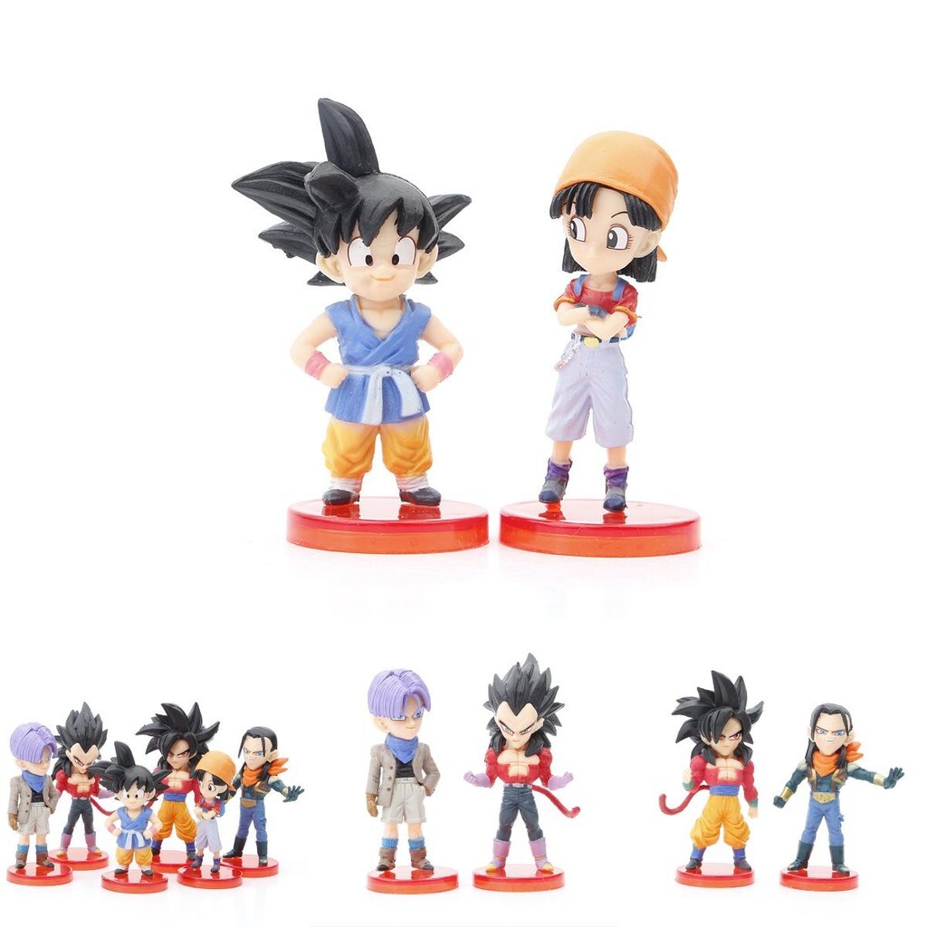 Lot de 4 Figurines Dragon Ball Z Sun Goku Master Roshi Gohan 10-15cm
