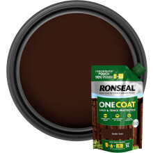 Ronseal Shed Fence Paint Dark Oak One Coat Concentrate Pouch 950ml