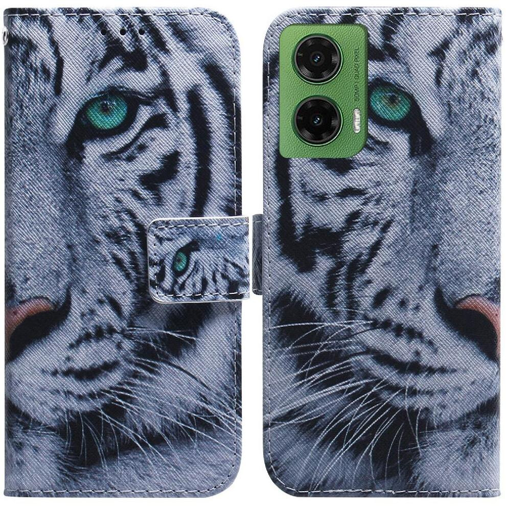 (C3 ) Flip Case For Motorola Moto G35 Magnetic Closure Wallet Painted Pu Leather Card Slots 764563427710