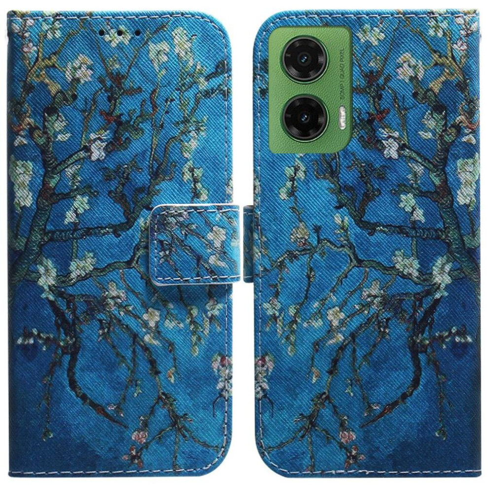(Ohter) Flip Case For Motorola Moto G35 Magnetic Closure Wallet Painted Pu Leather Card Slots 764563427727