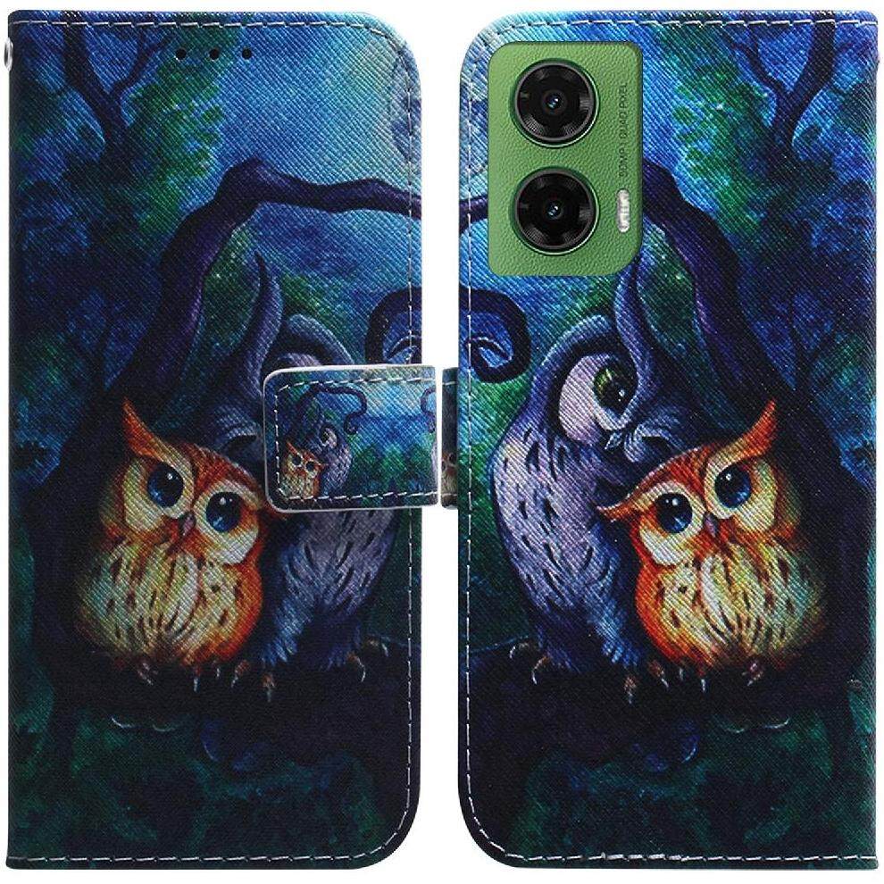 (C2) Flip Case For Motorola Moto G35 Magnetic Closure Wallet Painted Pu Leather Card Slots 764563427703