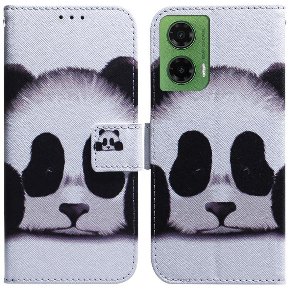 (C8 ) Flip Case For Motorola Moto G35 Magnetic Closure Wallet Painted Pu Leather Card Slots 764563427765