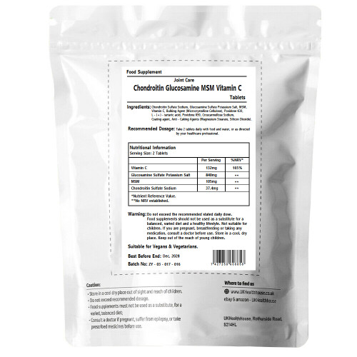 (60) Glucosamine Chondroitin MSM and Vitamin C Tablets 2