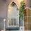 Arc Window Wall Mount Frame Mirror White Brush  60x90 Cm 1