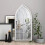 Arc Window Wall Mount Frame Mirror White Brush  60x90 Cm 4