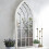 Arc Window Wall Mount Frame Mirror White Brush  60x90 Cm 5
