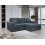 Snugg Furniture (Grey) LUXE 3 Seater chunky cord sofa with Footstool 1